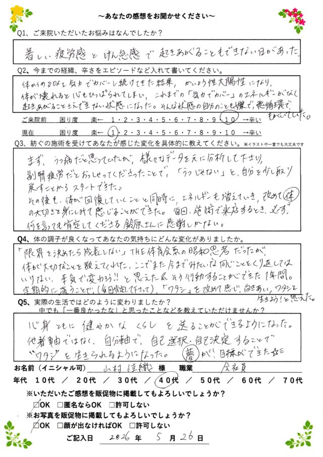 アンケート用紙
